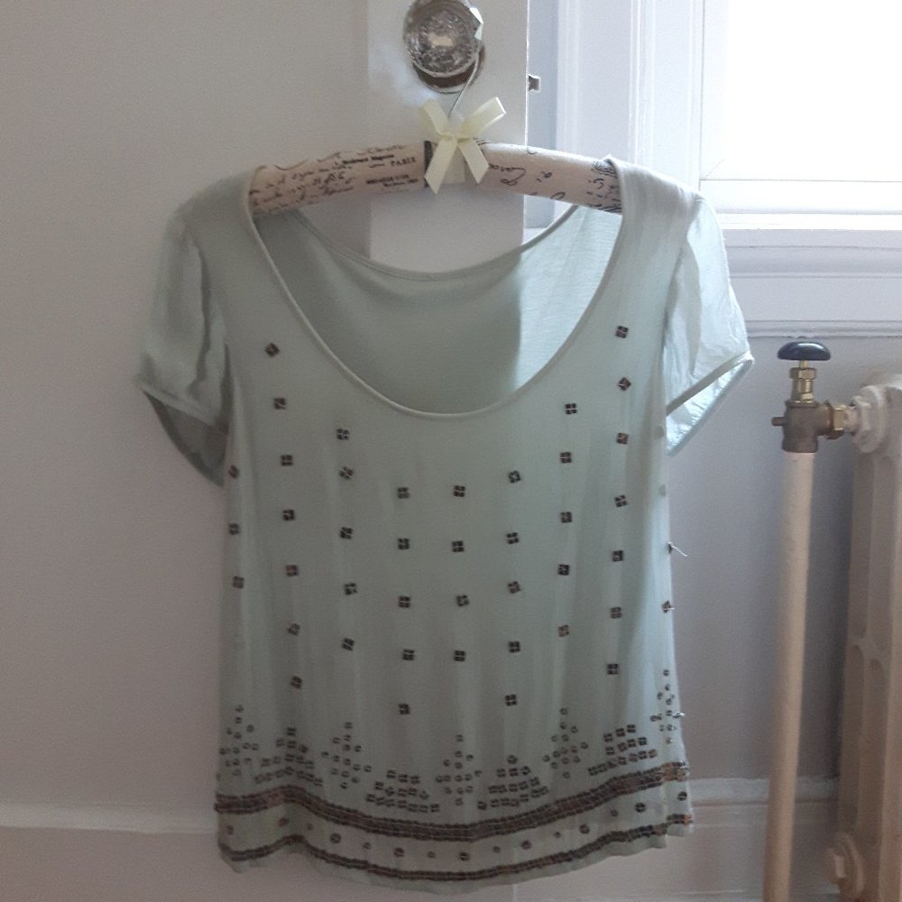 Hand sewn sequin blouse